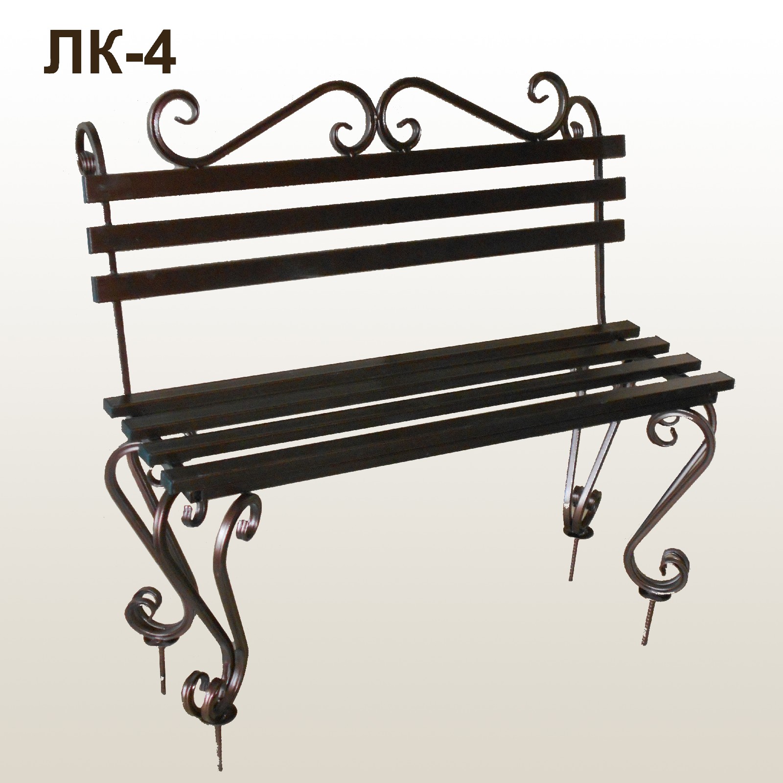 Лавка кованая ЛК-4 Медь