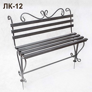 Лавка кованая ЛК-12 Чёрное серебро