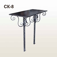 Стол кованый СК-8 Черное серебро